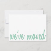 Vert et blanc Nous avons déplacé le Invitation du  (Devant)