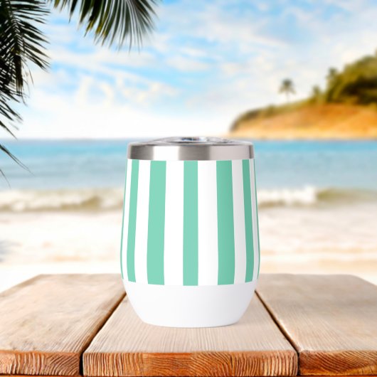 Vert et blanc rayures EDIT couleur pastel (Plage (pivotée))