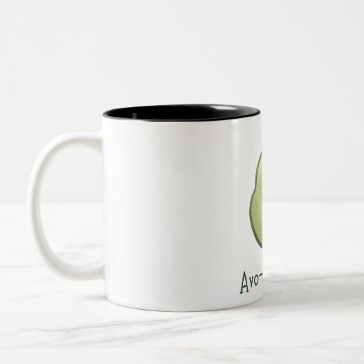 Vert et Brown amusant Avocado Citation Mug (Gauche)