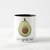 Vert et Brown amusant Avocado Citation Mug (Centre)
