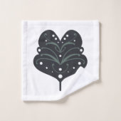 Vert et Brown scandinave (Gant de toilette)