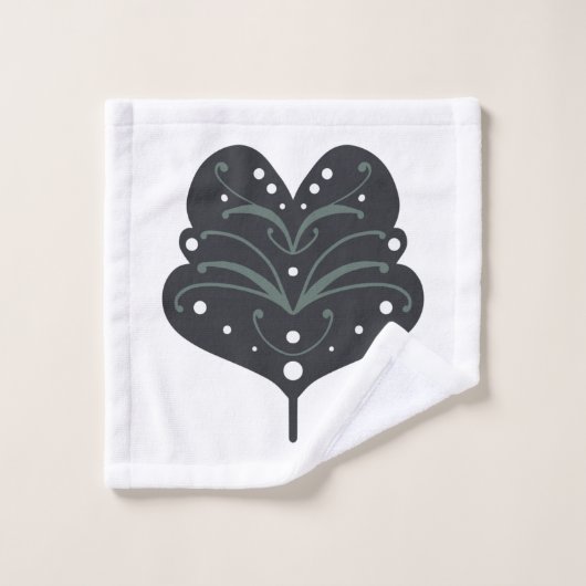 Vert et Brown scandinave (Gant de toilette)