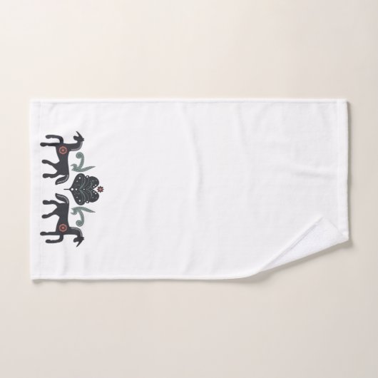 Vert et Brown scandinave (Serviette à main)