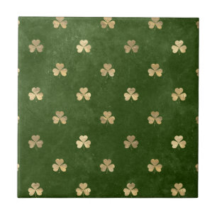 Vert et carreaux de céramique irlandais de motif