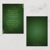 Vert et carte de visite d'information d'invité de (Devant / Derrière)