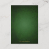 Vert et carte de visite d'information d'invité de (Dos)