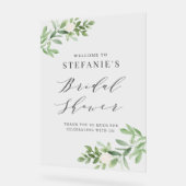 Vert et Fleurs Blanches Fête de Mariage Grise (Angle)