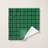 Vert et noir - Plaids confortables (Gant de toilette)