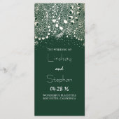 Vert et or Jardin Florals Programmes de mariage (Devant)