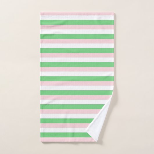 Vert et rose Motif élégant, moderne (Serviette à main)
