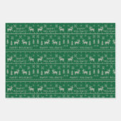 Vert et rouge Vacances laide papier à envelopper (Devant 2)