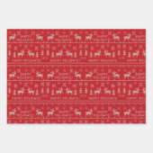 Vert et rouge Vacances laide papier à envelopper (Devant)