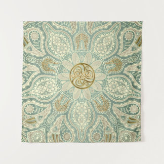 Vert et tapisserie de mandala de Triskele de