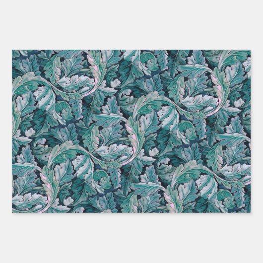 Vert et Turquoise Feuilles Morris (Devant 3)