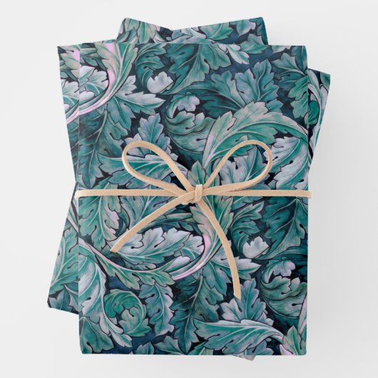 Vert et Turquoise Feuilles Morris (En situation)