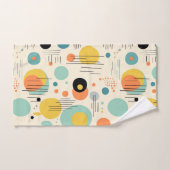 Vert et Turquoise Mid Century Motif moderne (Serviette à main)