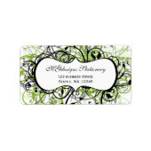 vert, étiquette d'adresse de retour (Devant)