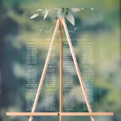 Vert, Eucalyptus Feuilles, Mariage Seating Chart (Neutre)