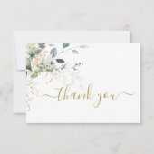 Vert eucalyptus simple merci Note Carte (Devant)