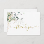 Vert eucalyptus simple merci Note Carte (Devant / Derrière)