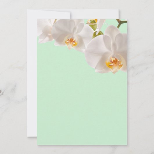 Vert Faire-part de mariage et orchidées 5x7 (Dos)