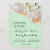 Vert Faire-part de mariage et orchidées 5x7 (Devant / Derrière)