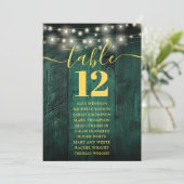 Vert Fée Lumière Bois Numéro de table Tableau de s (Debout devant)