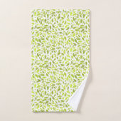 Vert Feuille Nature Imprimer, Plante Motif feuille (Serviette à main)