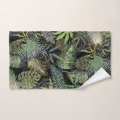Vert Feuille tropical (Serviette à main)
