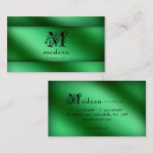 Vert financier de cartes de visite métallique (Devant / Derrière)