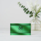 Vert financier de cartes de visite métallique (Debout devant)