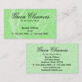 Vert flamand de carte de visite professionnelle de (Devant / Derrière)