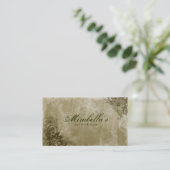 Vert floral de grunge de carte de visite de spa de (Debout devant)
