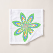 Vert floral de printemps (Gant de toilette)