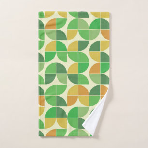 Vert floral géométrique du milieu du siècle rétro