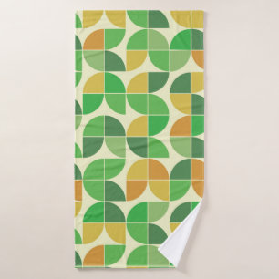 Vert floral géométrique du milieu du siècle rétro