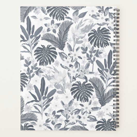 Vert floral gris tropical (Dos)