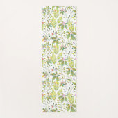 Vert Floral jardin d'oiseaux tapis de yoga (Devant)