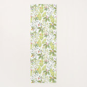 Vert Floral jardin d'oiseaux tapis de yoga (Dos)