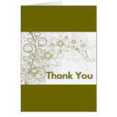 Vert Floral Simple Merci blanc (Devant)