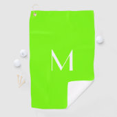 vert fluorescent - gras monogramme serviette de go (En situation)
