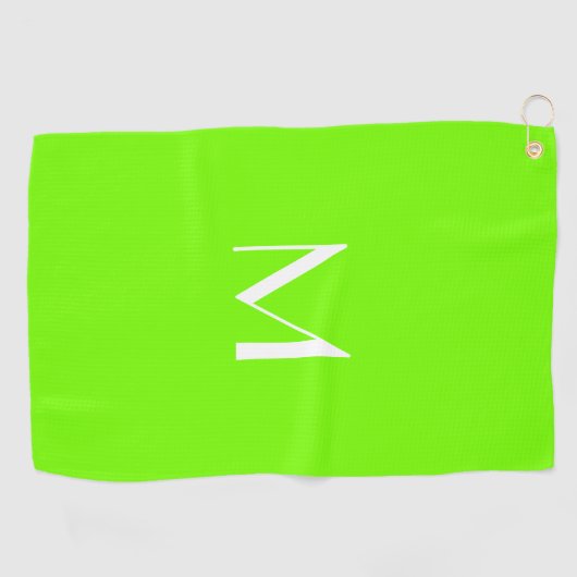 vert fluorescent - gras monogramme serviette de go (Horizontal)