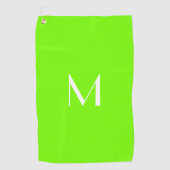 vert fluorescent - gras monogramme serviette de go (Devant)