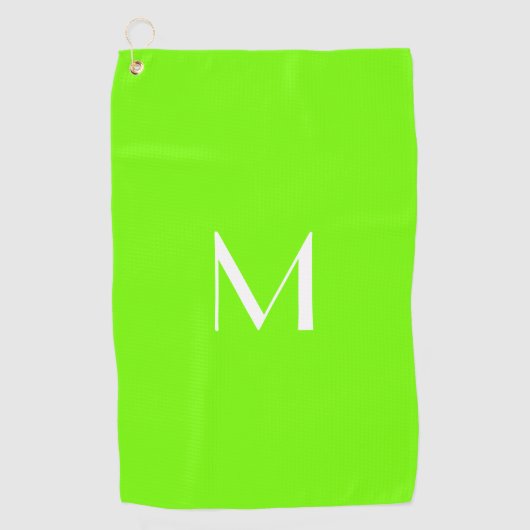 vert fluorescent - gras monogramme serviette de go (Devant)