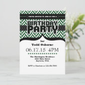 Vert foncé Blanc Noir Noir Fosse Invitation d'anni (Debout devant)