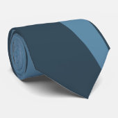 Vert foncé, Bleu Rétro Cravate rayée (Roulé)