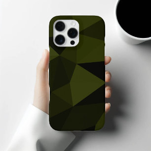 Vert foncé de l'armée noir motif de maille géométr