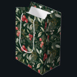 Vert foncé Élégante verdure Noël botanique<br><div class="desc">. Conçu dans des couleurs de Noël intemporelles de rouge riche, de vert vif et d'ivoire élégant, ce sac respire le charme des vacances. L'arrière - plan vert foncé personnalisé ajoute une touche de sophistication, rendant votre cadeau vraiment remarquable. Ce sac cadeau polyvalent est la touche finale parfaite à tout...</div>