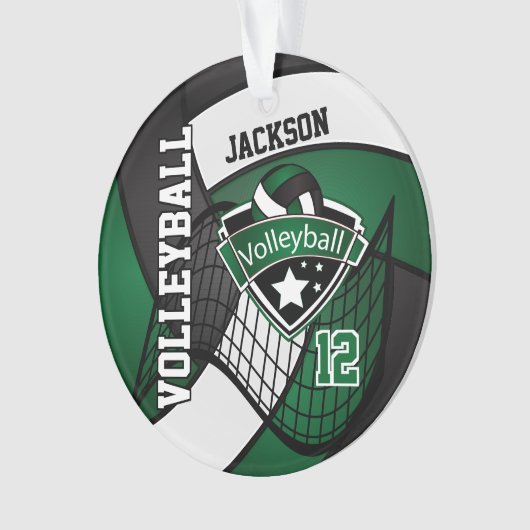Vert foncé, noir et blanc Volley-ball 🏐 (devant)