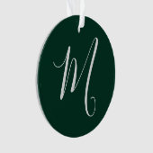 Vert foncé uni élégant moderne monogramme propre n (devant)